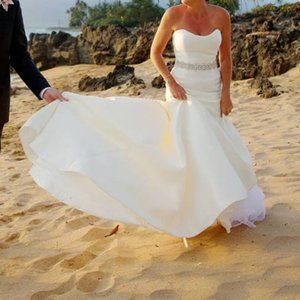 Drop Waist Wedding Dress - Size 12